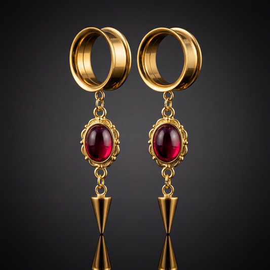 TIFFANY- écarteurs goutte sang reliquaire 6mm à 38mm