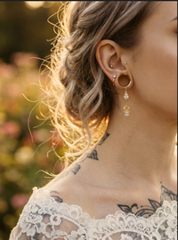 MARA - écarteurs  mariage dorés araignée diamant chic 6mm à 38mm