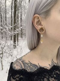 MARA - écarteurs  mariage dorés araignée diamant chic 6mm à 38mm