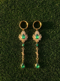 OLIVIA - Barocke Stacheldraht-Poison-Ohr-Tunnel 6mm bis 38mm