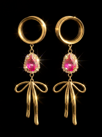 ISAURE - Gold-plated pearl and rhinestone wedding ear spreaders 6mm to 38mm