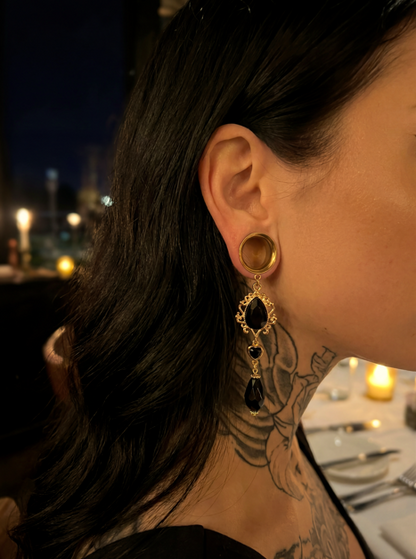 LULA - Gothic Ruby Red Baroque Plugs 6mm to 38mm