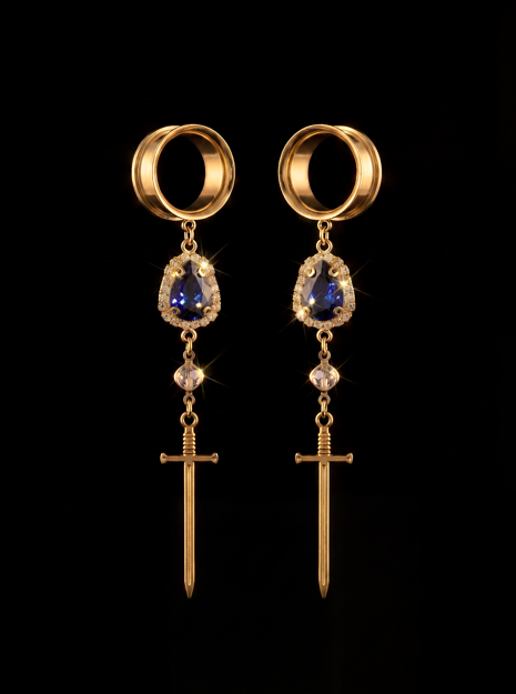 GERMAINE - Medieval Sword Style Sapphire Tapers 6mm to 38mm