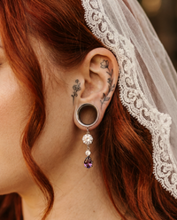 OLIVIA - Poison barbed baroque green ear stretchers 6mm to 38mm