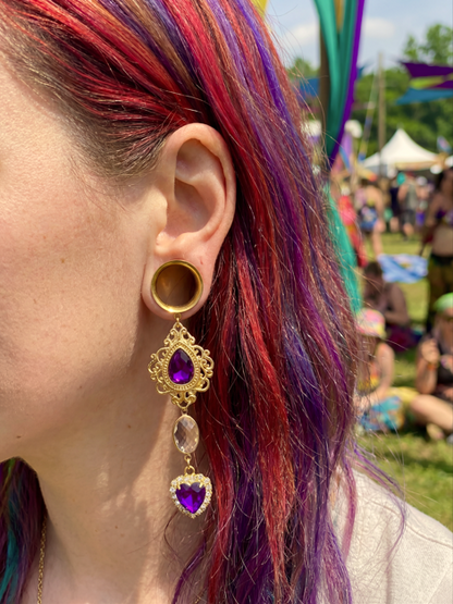 LULA - Gothic Ruby Red Baroque Plugs 6mm to 38mm