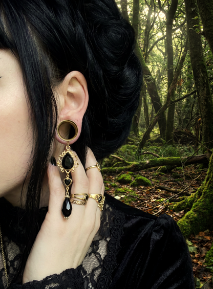 LULA - Gothic Ruby Red Baroque Plugs 6mm to 38mm