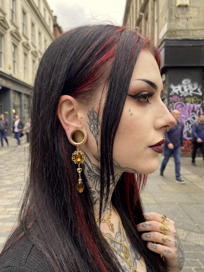 LULA - Gothic Ruby Red Baroque Plugs 6mm to 38mm