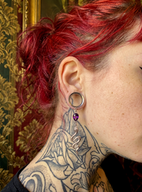 OLIVIA - Poison barbed baroque green ear stretchers 6mm to 38mm