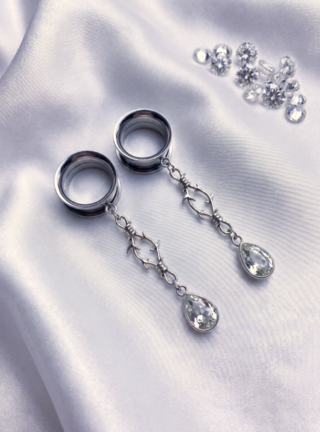 OLIVIA - Barocke Stacheldraht-Poison-Ohr-Tunnel 6mm bis 38mm