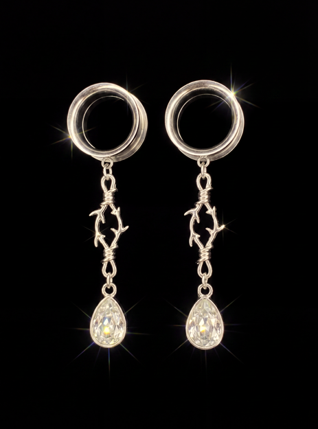 OLIVIA - Barocke Stacheldraht-Poison-Ohr-Tunnel 6mm bis 38mm