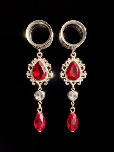 REED - écarteurs quotidien argent rouge sang du 6mm au 38mm