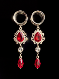REED - écarteurs quotidien argent rouge sang du 6mm au 38mm