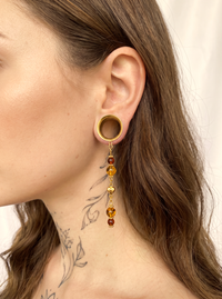 ARMANCE - écarteurs véritable ambre 6mm à 38mm