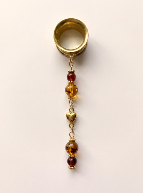 ARMANCE - écarteurs véritable ambre 6mm à 38mm