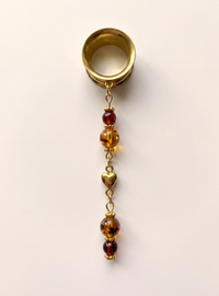 ARMANCE - écarteurs véritable ambre 6mm à 38mm