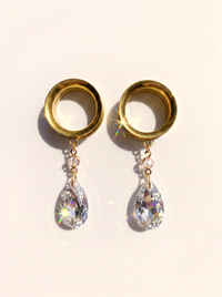 MARISKA - écarteurs goutte diamanté Swarovski®  6mm à 38mm