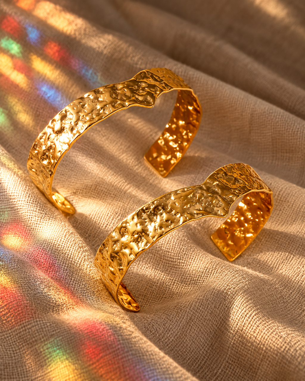 SILVIA - Bracelets médiévaux martelés