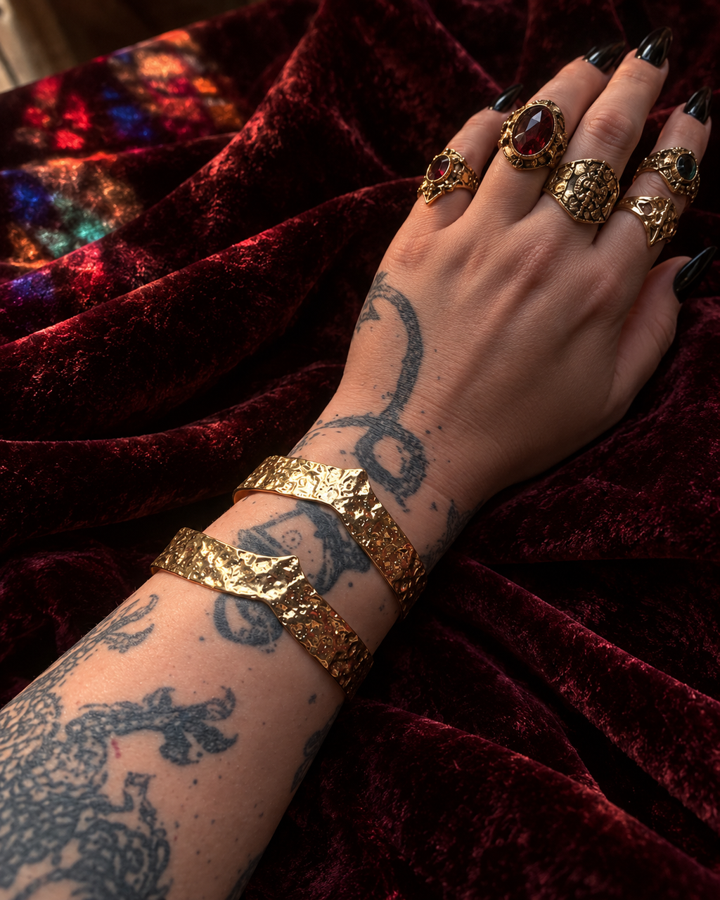 SILVIA - Bracelets médiévaux martelés