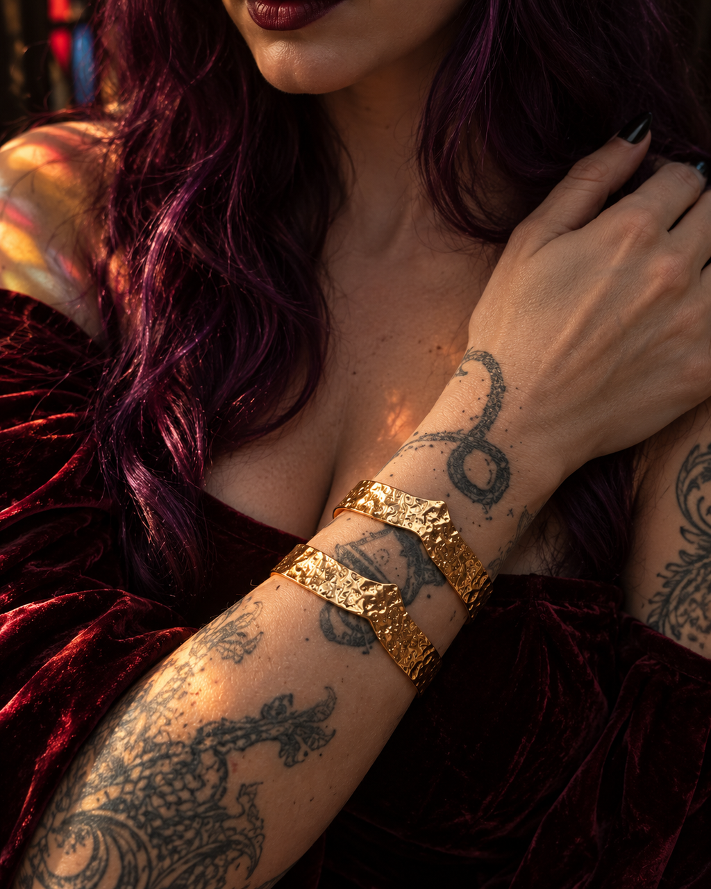 SILVIA - Bracelets médiévaux martelés