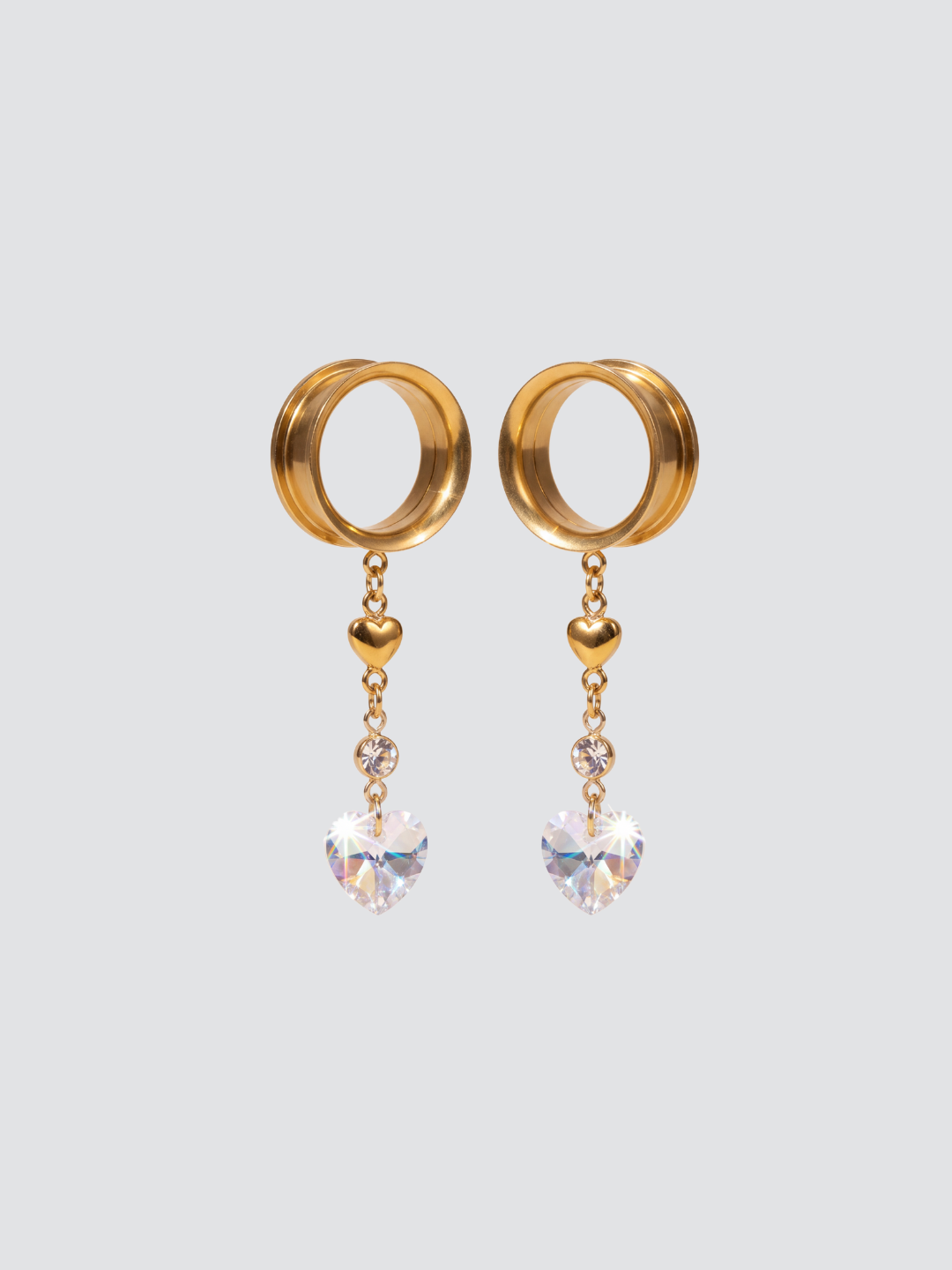 ELEONORE - écarteurs coeur blanc Swarovski®