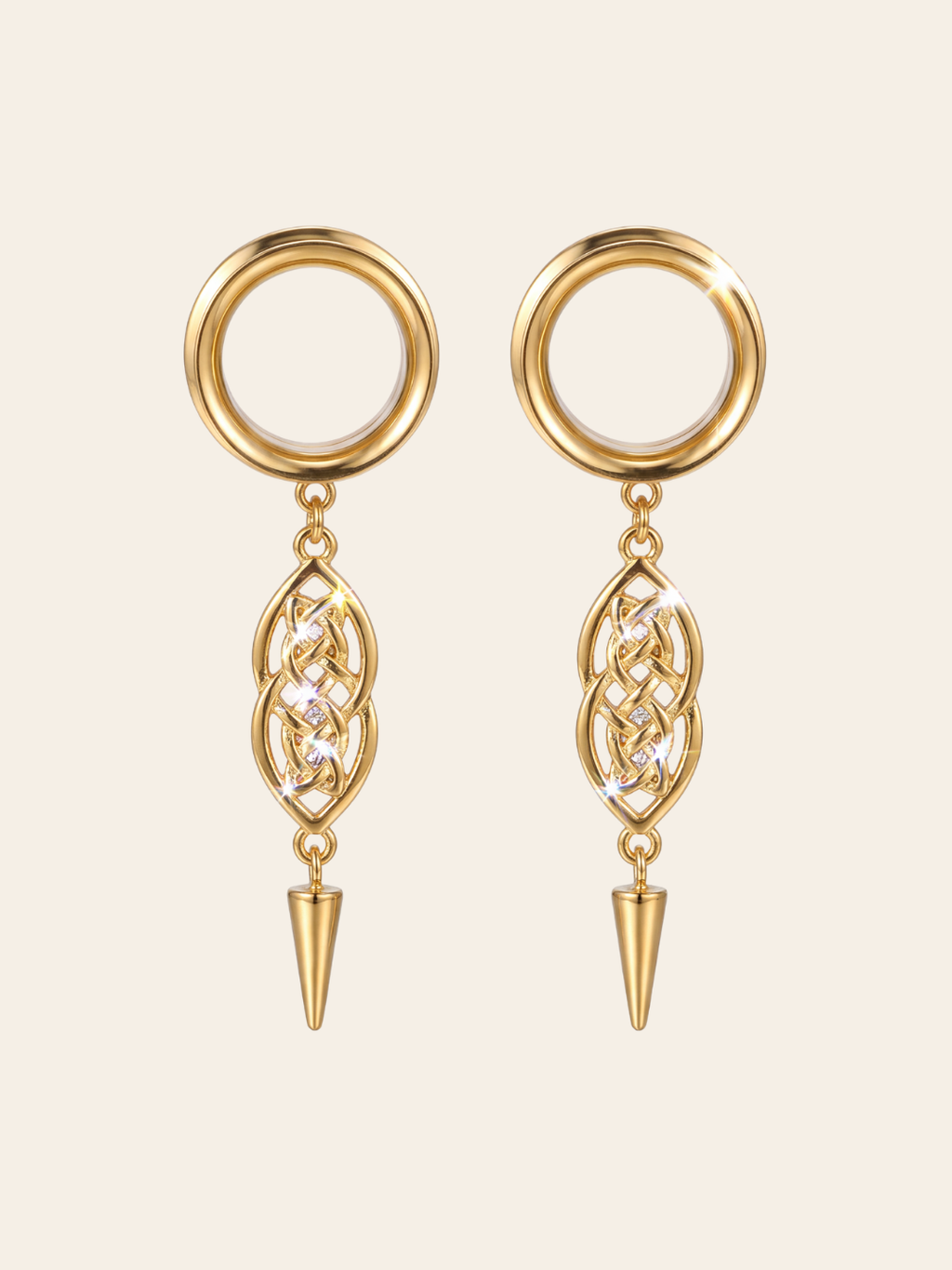 OLIVIER - vergoldete keltische Trichter, elegant, 6 mm bis 38 mm