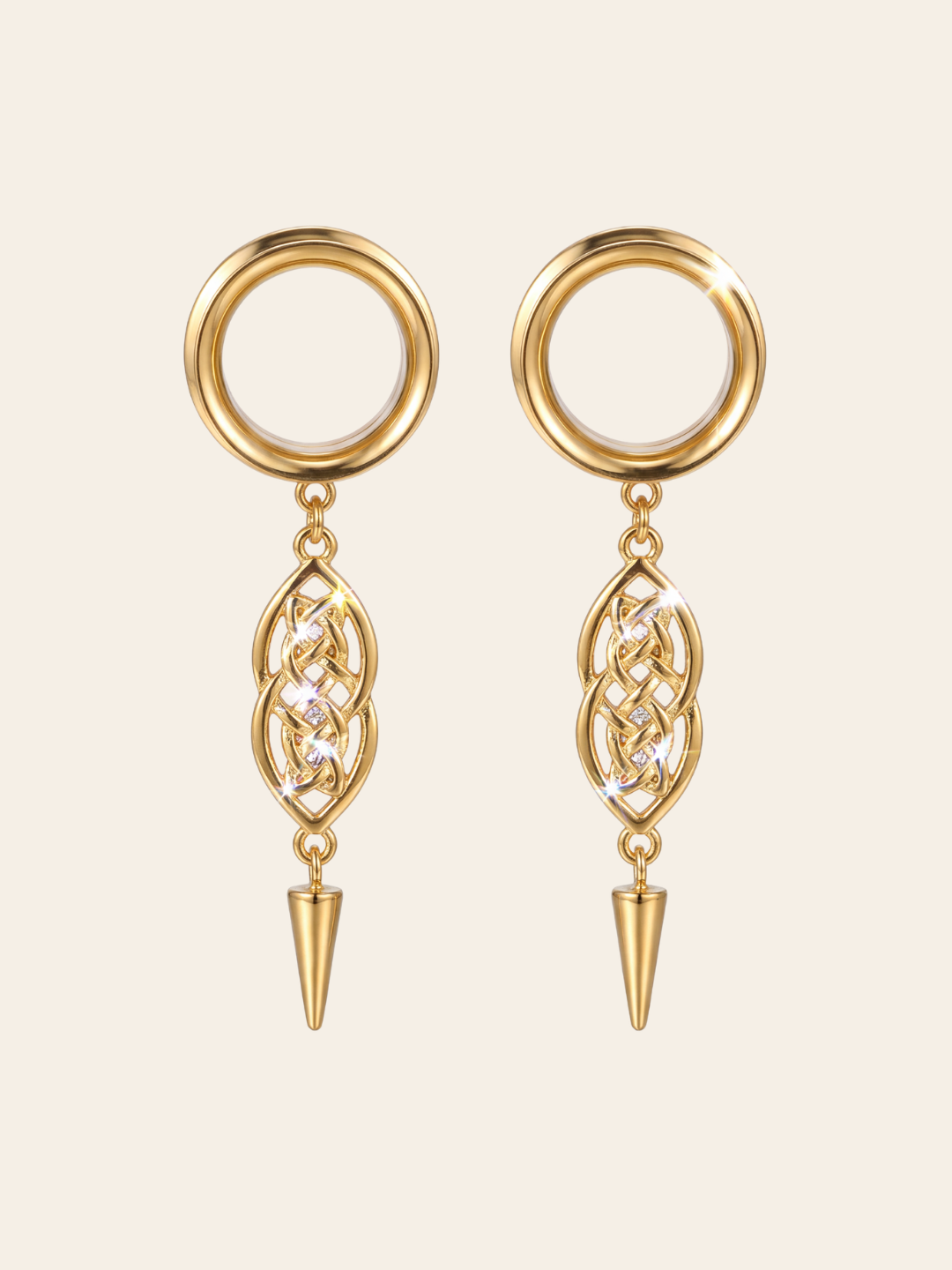 OLIVIER - vergoldete keltische Trichter, elegant, 6 mm bis 38 mm