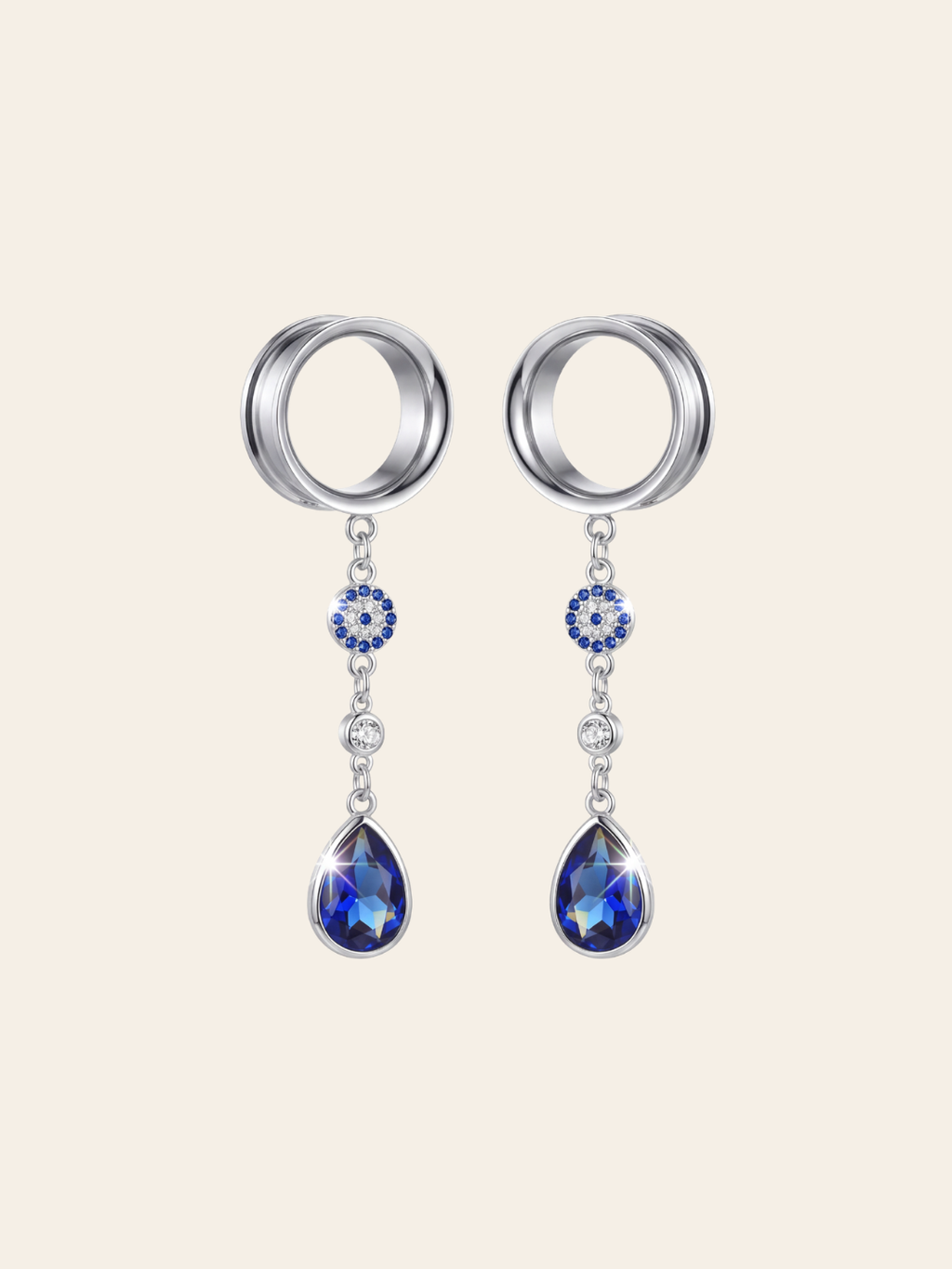 OLIVIA - Barocke Stacheldraht-Poison-Ohr-Tunnel 6mm bis 38mm