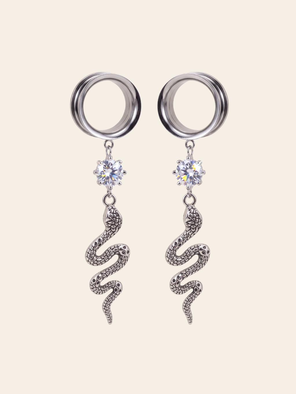 OLIVIA - Barocke Stacheldraht-Poison-Ohr-Tunnel 6mm bis 38mm