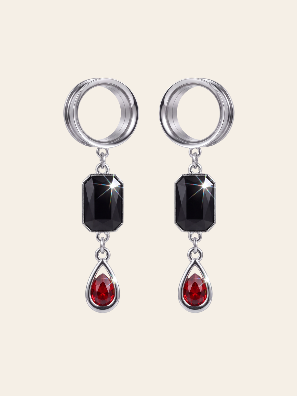 OLIVIA - Barocke Stacheldraht-Poison-Ohr-Tunnel 6mm bis 38mm