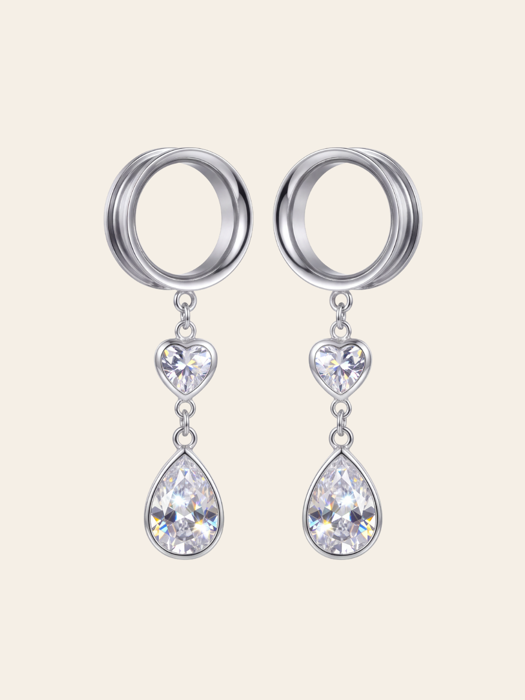 SOPHIA - écarteurs argent diamant lumineux