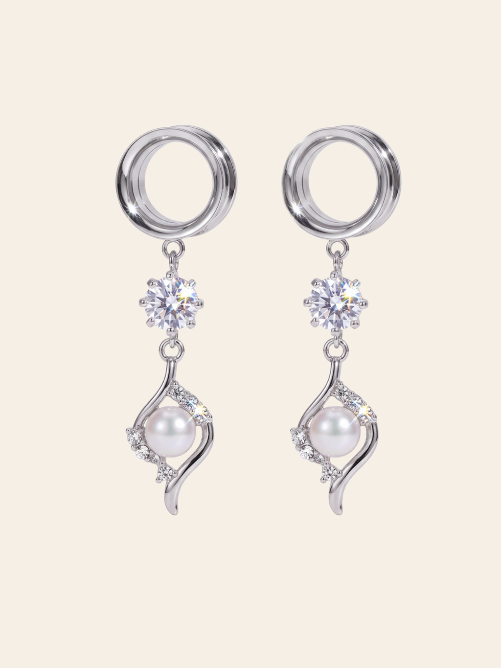VICTORIA - écarteurs soirée mariage perle argent strass