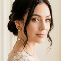 Ecarteurs dorés avec diamant élégant pour mariée alternative tattoo piercing