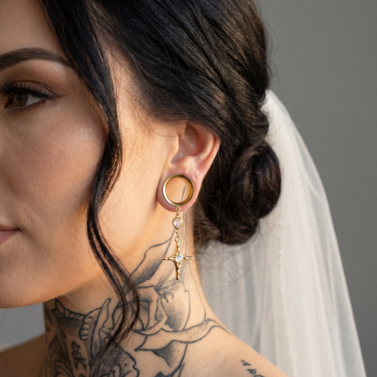 ecarteur femme doré mariage étoile brillante 