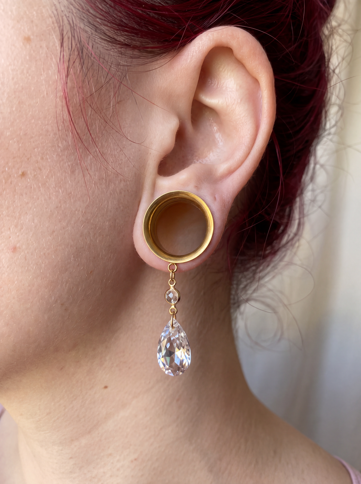 MARISKA - écarteurs goutte diamanté Swarovski®  6mm à 38mm