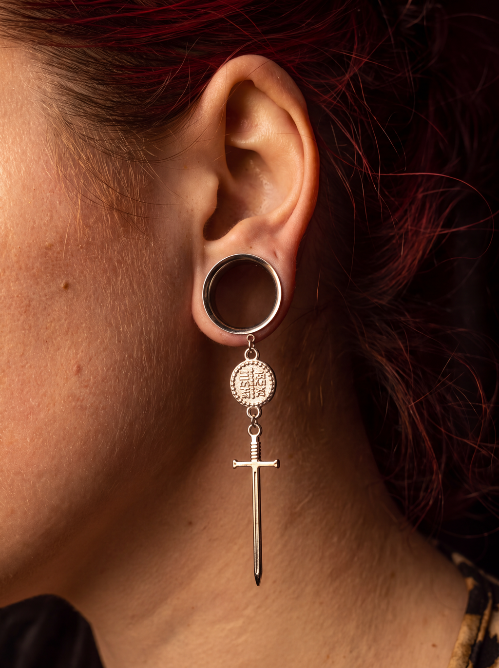 OLIVIA - Barocke Stacheldraht-Poison-Ohr-Tunnel 6mm bis 38mm