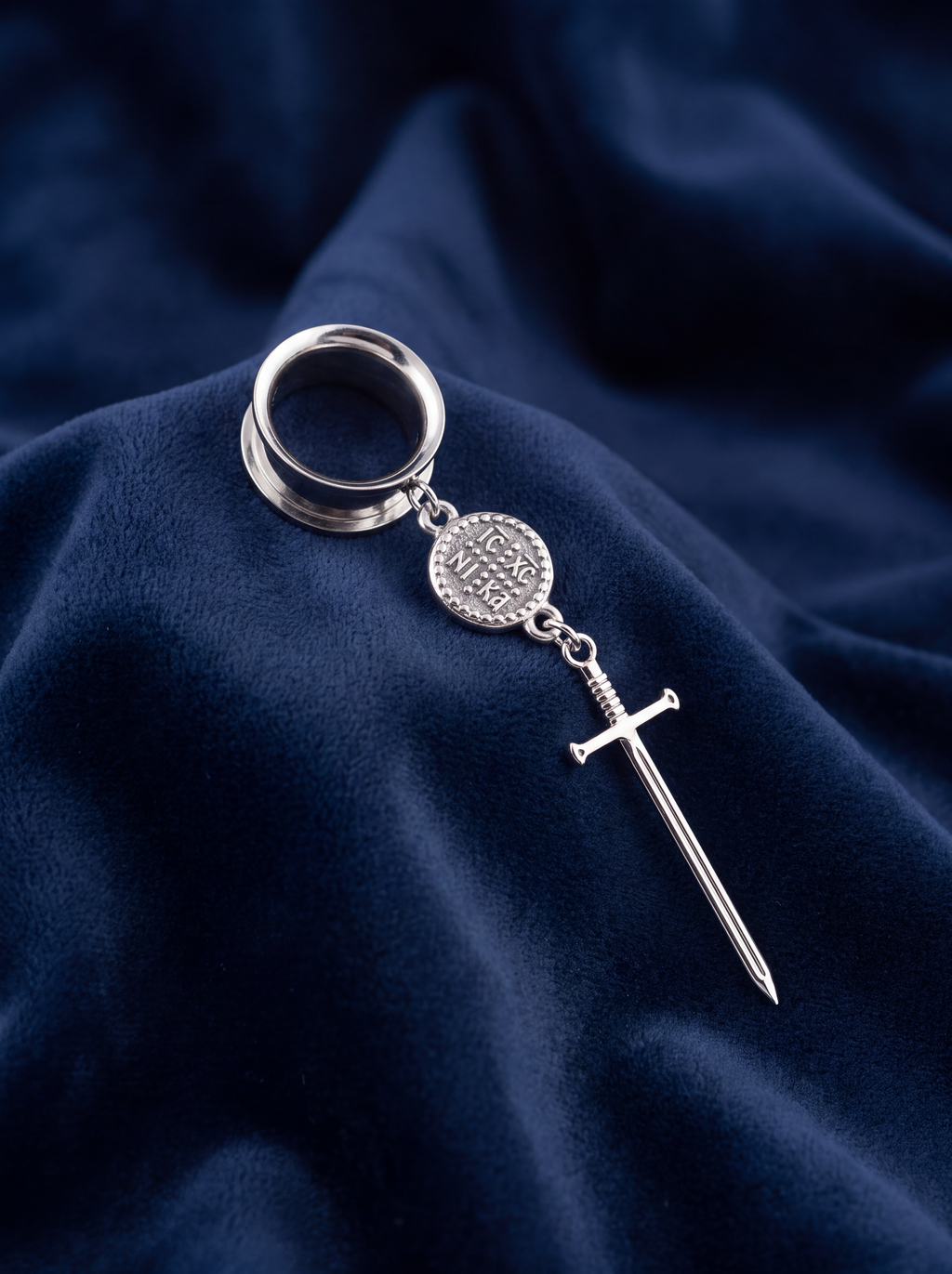 ORPHEE - écarteurs argent piece antique épée
