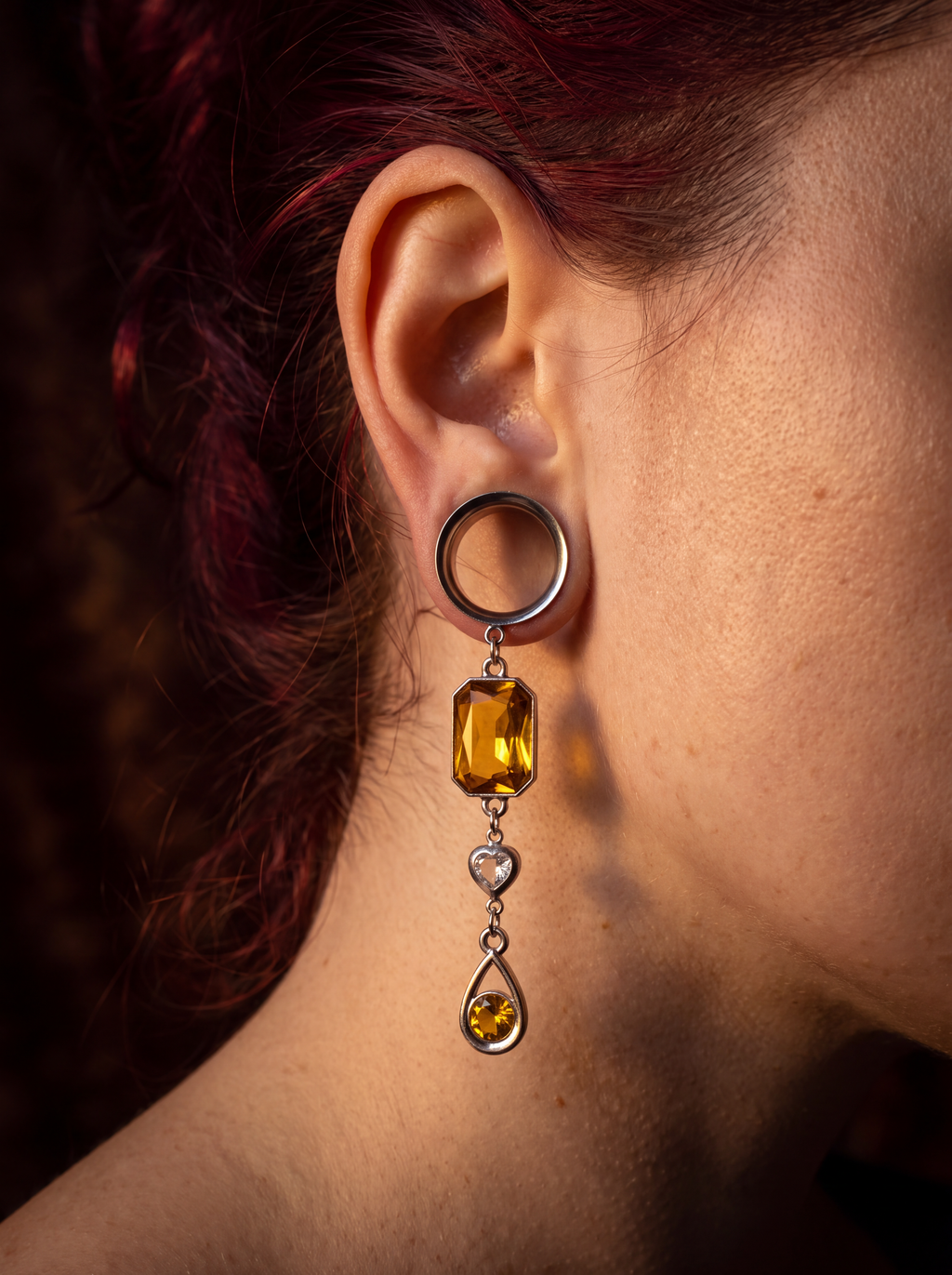 OLIVIA - Barocke Stacheldraht-Poison-Ohr-Tunnel 6mm bis 38mm