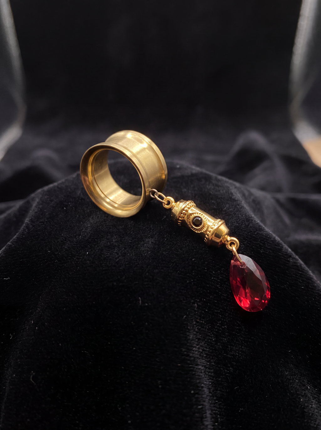 HERMINE - écarteurs dorés steam punk chic 6mm à 38mm