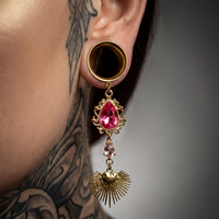 BETTY - pink feminine girly ear stretchers 6mm to 38mm