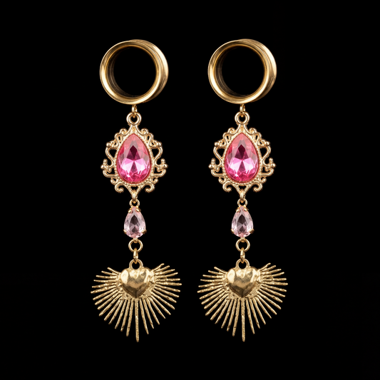 BETTY - écarteurs  rose féminin girly 6mm à 38mm