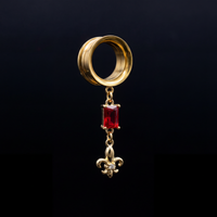 ecarteur homme doré mariage fleur de lys roi rubis