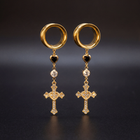 ecarteur femme doré croix diamant brillante
