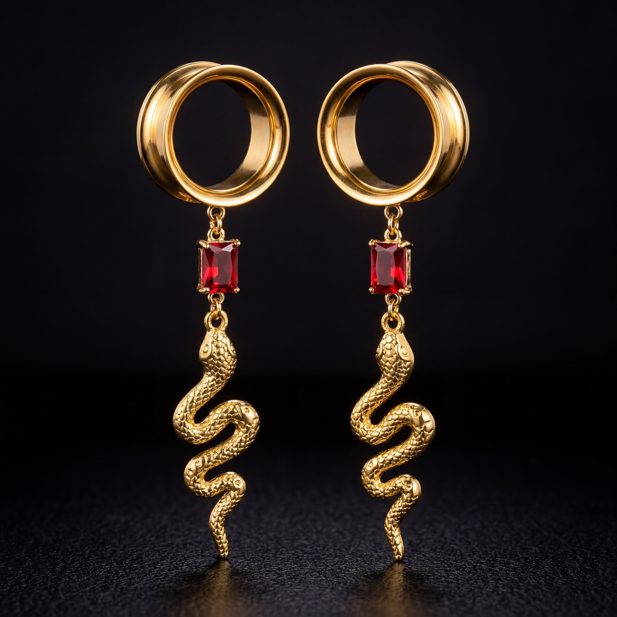 KAREN - Dehner Schlange rot Rubingold hängend 6mm bis 38mm