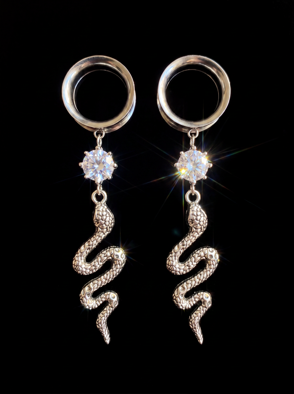 OLIVIA - Barocke Stacheldraht-Poison-Ohr-Tunnel 6mm bis 38mm