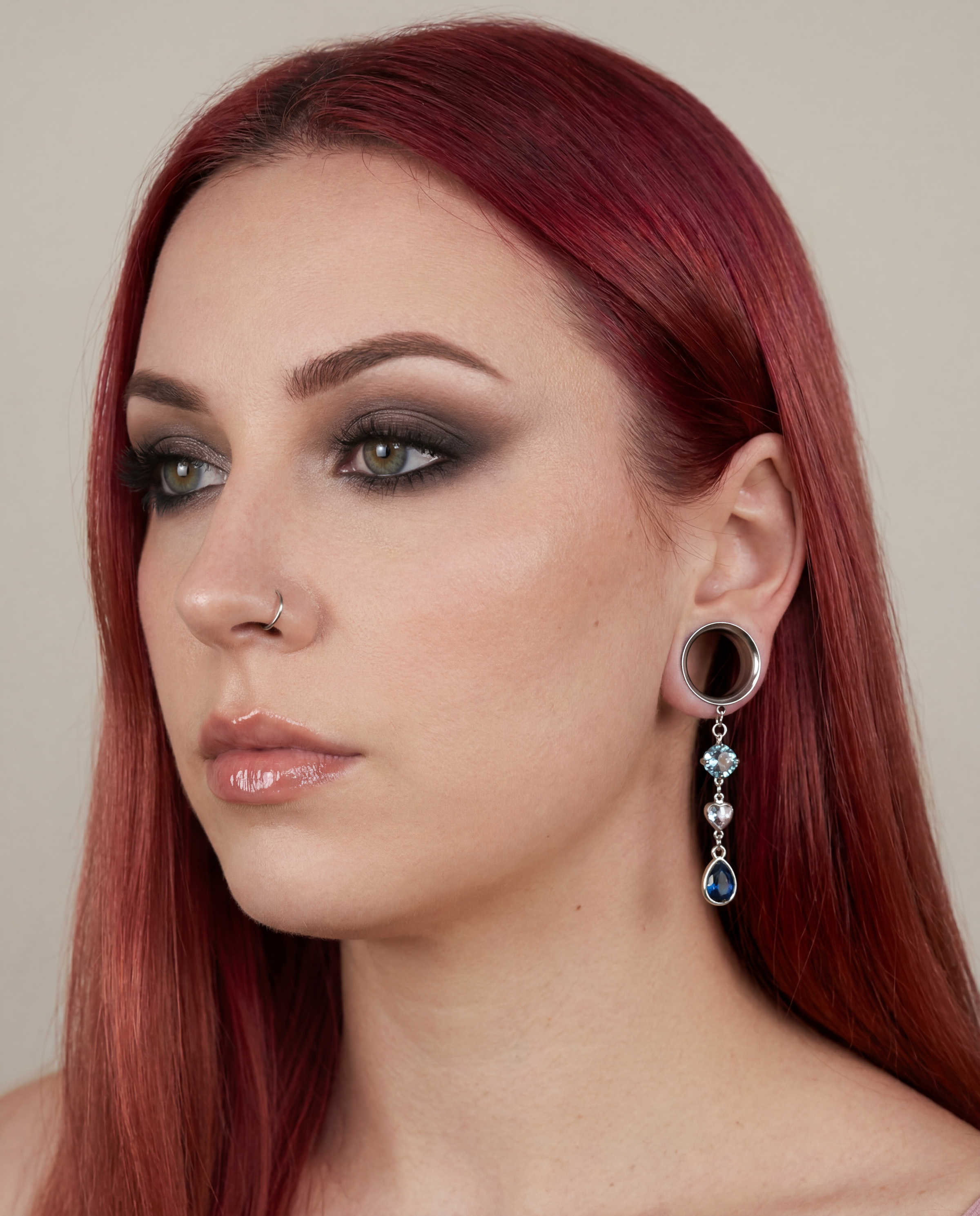 OLIVIA - Barocke Stacheldraht-Poison-Ohr-Tunnel 6mm bis 38mm