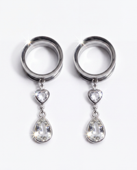 SOPHIA - écarteurs argent diamant lumineux minimaliste du 6mm au 38mm
