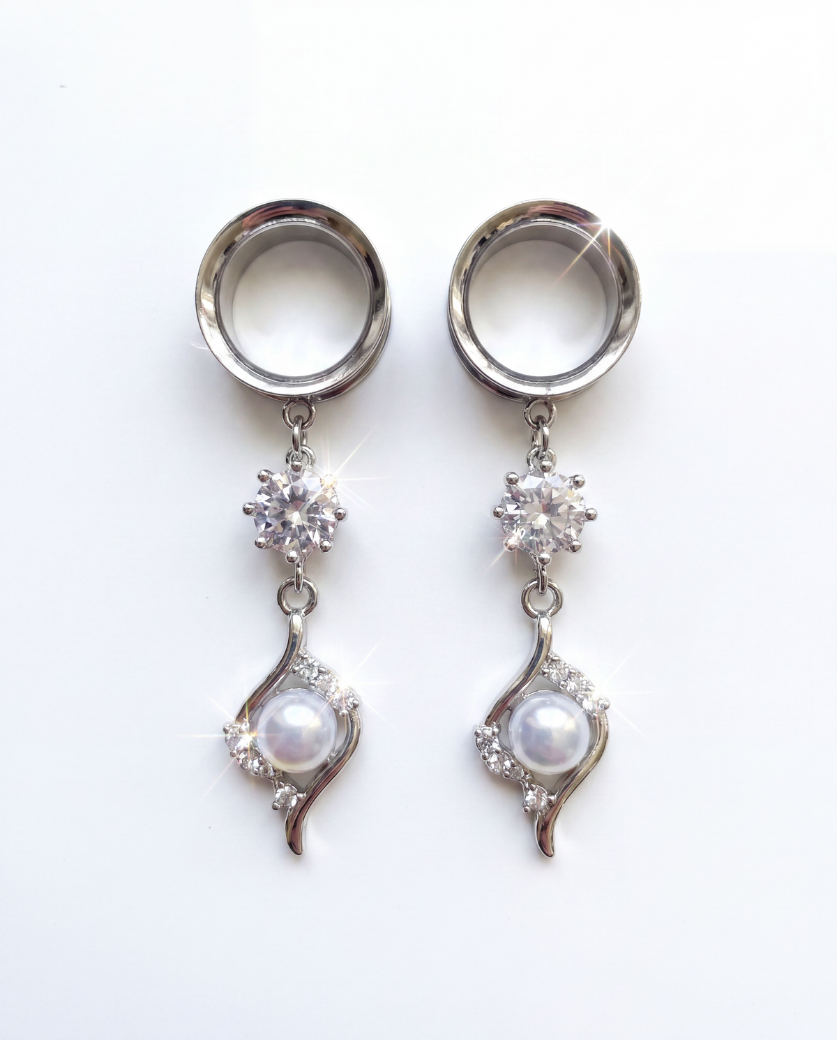 OLIVIA - Barocke Stacheldraht-Poison-Ohr-Tunnel 6mm bis 38mm