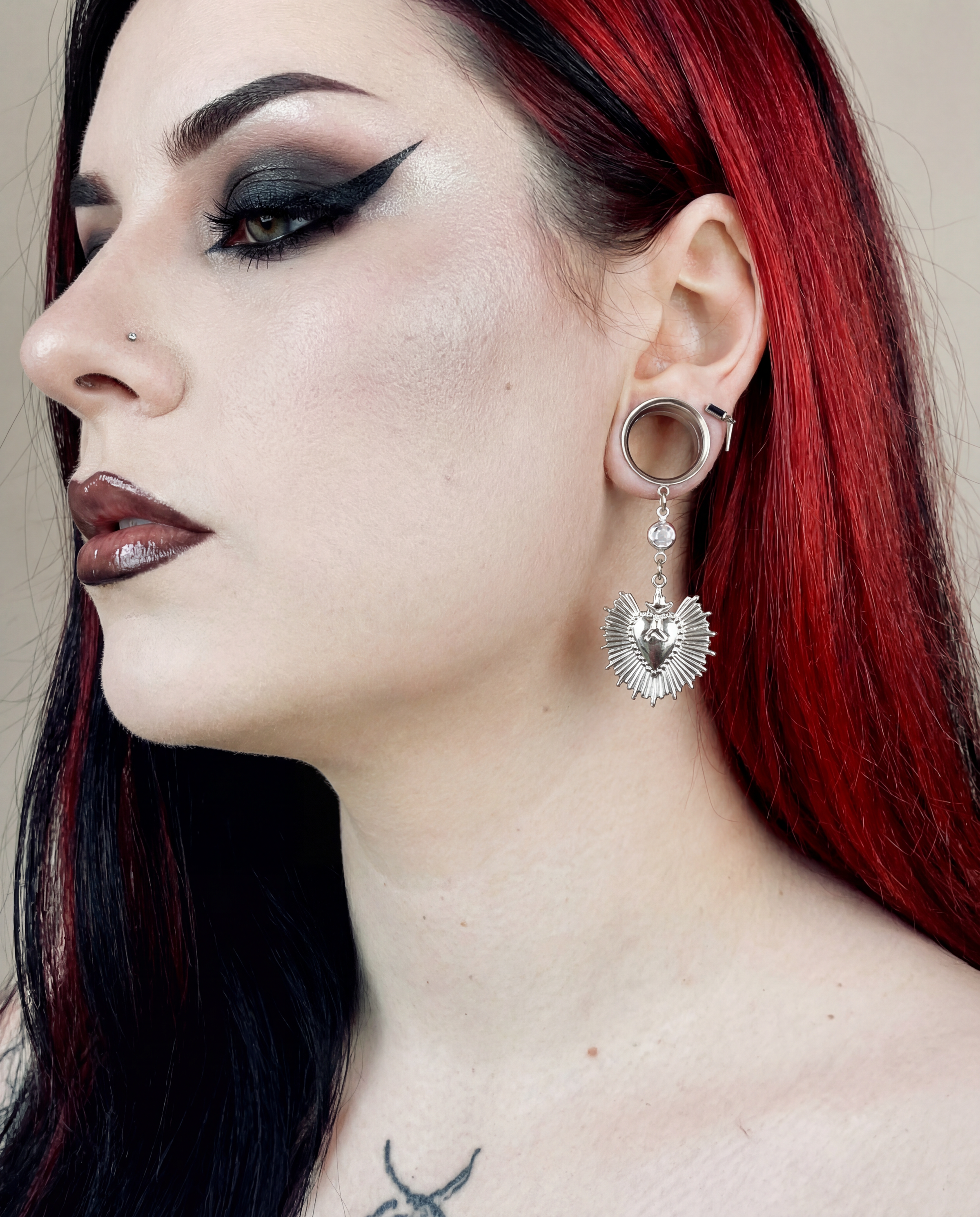 OLIVIA - Barocke Stacheldraht-Poison-Ohr-Tunnel 6mm bis 38mm